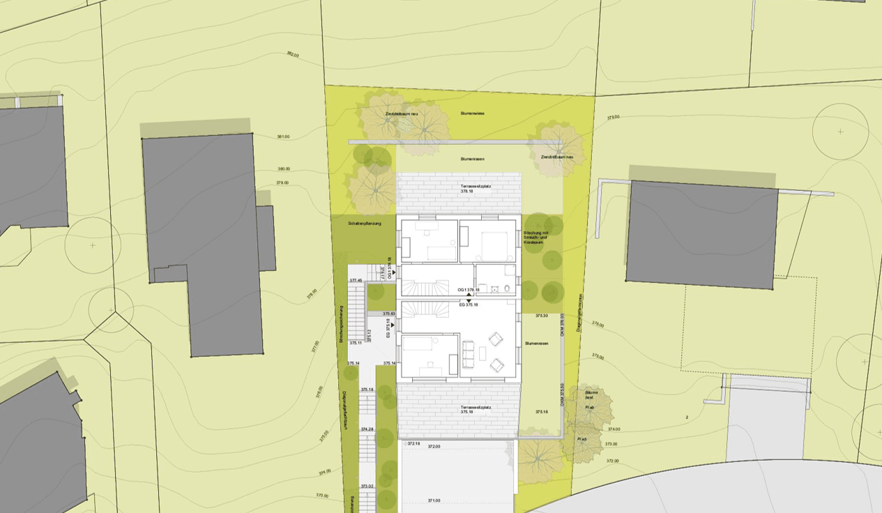 Visualisierung des Projekts MFH in Hintenaus
