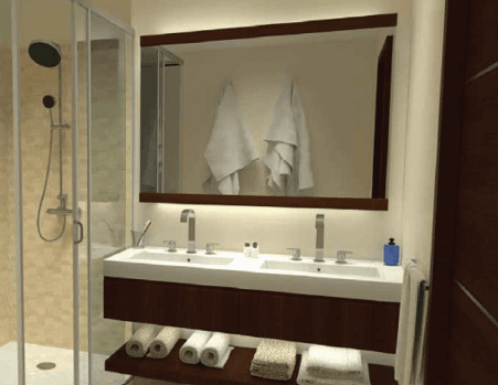 Miraflores Interieur mit warmen Materialien